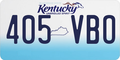 KY license plate 405VBO