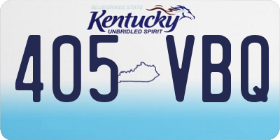 KY license plate 405VBQ