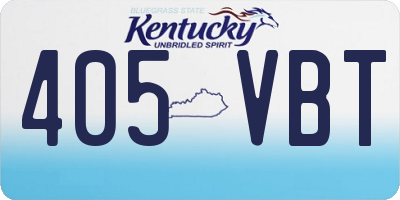 KY license plate 405VBT