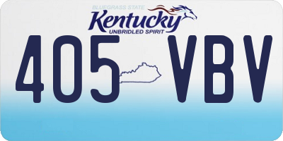 KY license plate 405VBV