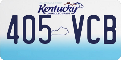 KY license plate 405VCB
