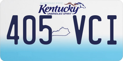 KY license plate 405VCI