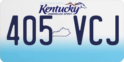 KY license plate 405VCJ
