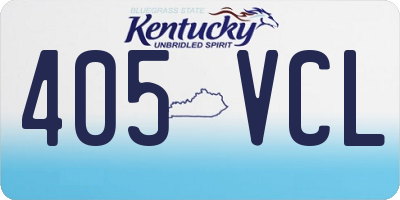 KY license plate 405VCL