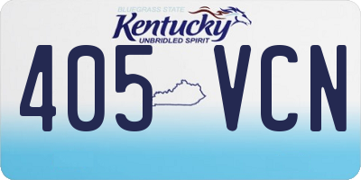 KY license plate 405VCN