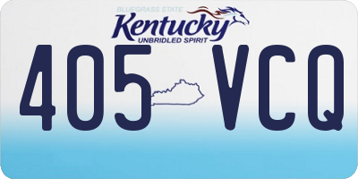 KY license plate 405VCQ