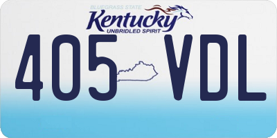 KY license plate 405VDL