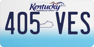 KY license plate 405VES