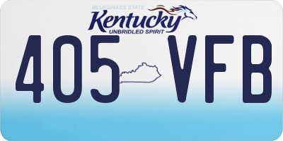 KY license plate 405VFB