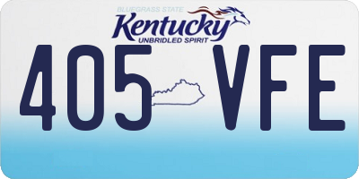 KY license plate 405VFE