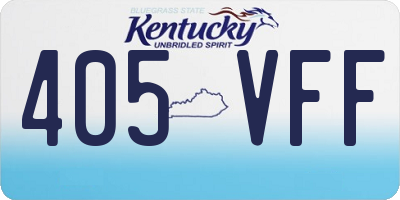 KY license plate 405VFF