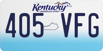 KY license plate 405VFG