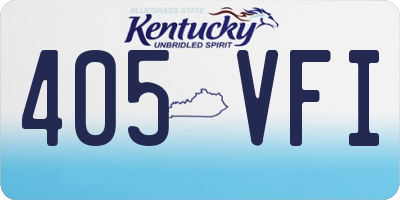 KY license plate 405VFI