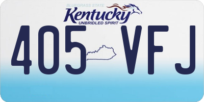 KY license plate 405VFJ