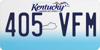 KY license plate 405VFM