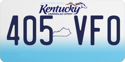 KY license plate 405VFO