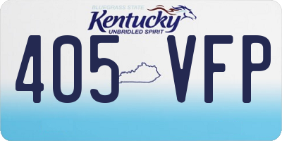 KY license plate 405VFP