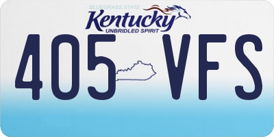 KY license plate 405VFS
