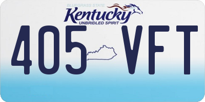 KY license plate 405VFT
