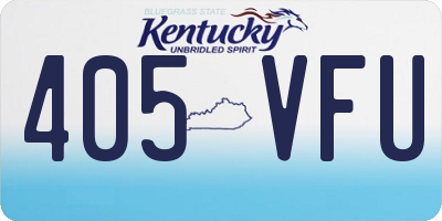 KY license plate 405VFU