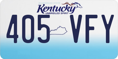 KY license plate 405VFY