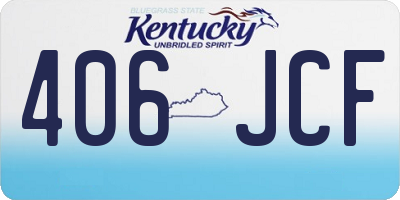KY license plate 406JCF