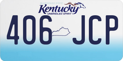 KY license plate 406JCP