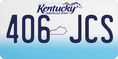 KY license plate 406JCS