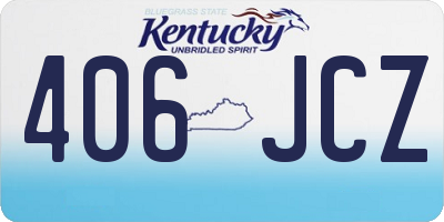 KY license plate 406JCZ
