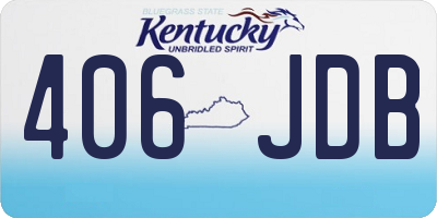 KY license plate 406JDB