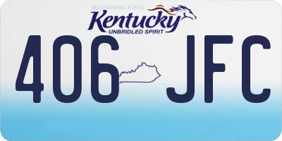 KY license plate 406JFC