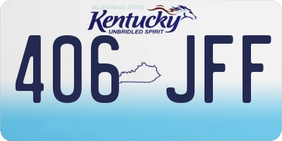 KY license plate 406JFF