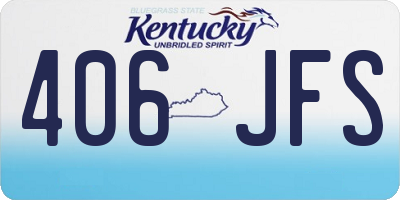 KY license plate 406JFS