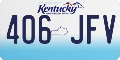 KY license plate 406JFV