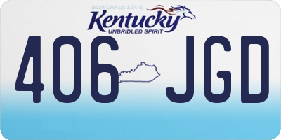 KY license plate 406JGD