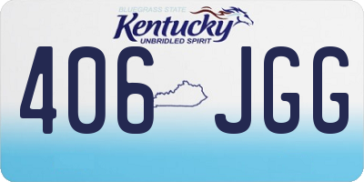 KY license plate 406JGG