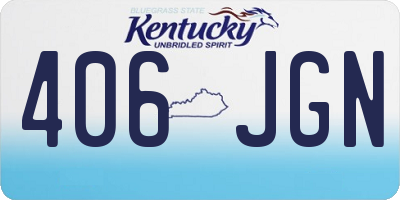 KY license plate 406JGN