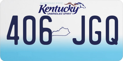 KY license plate 406JGQ