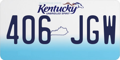 KY license plate 406JGW
