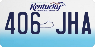 KY license plate 406JHA