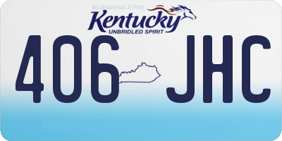 KY license plate 406JHC