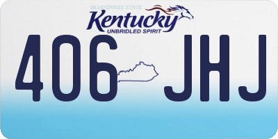 KY license plate 406JHJ
