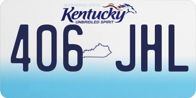 KY license plate 406JHL