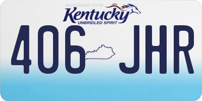 KY license plate 406JHR