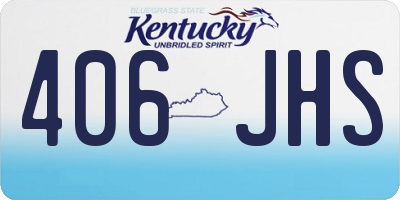 KY license plate 406JHS
