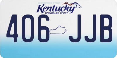 KY license plate 406JJB