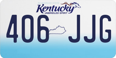 KY license plate 406JJG