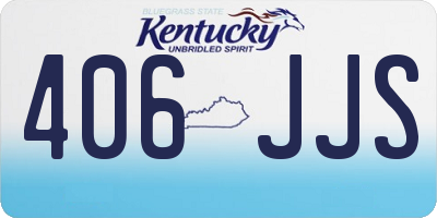 KY license plate 406JJS