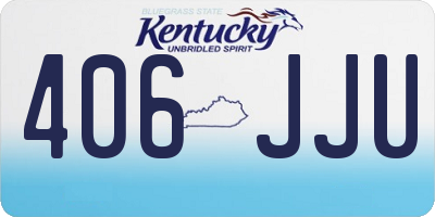 KY license plate 406JJU