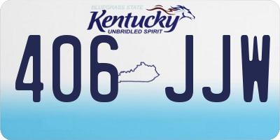 KY license plate 406JJW